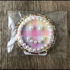 Sold - Stoney Clover Lane rainbow gingham smiley patch